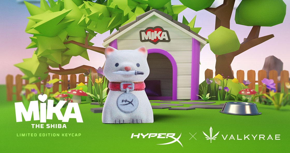 惠普游戏外设团队HyperX宣布与美国网红Valkyrae合作推出限量版3D打印键帽